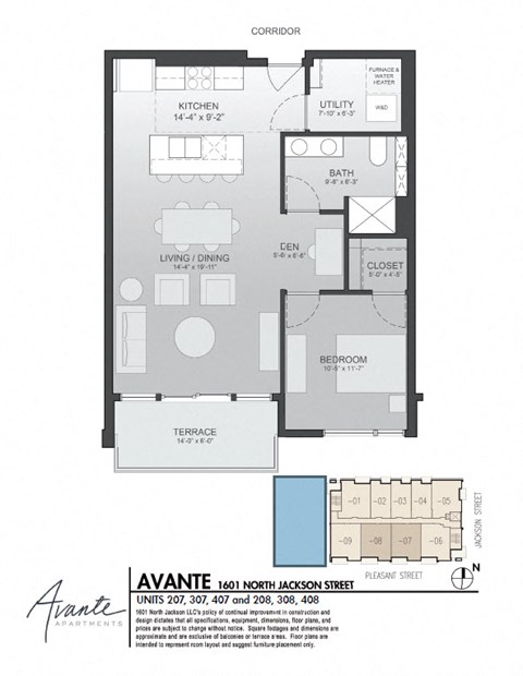 1601 N Jackson Street Studio-1 Bed Apartment for Rent - Photo Gallery 15